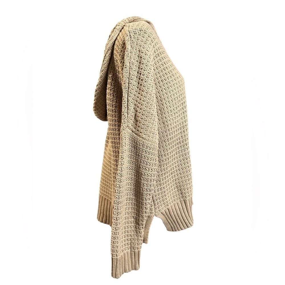 Rachel Zoe Tan V-Neck Knit Sweater with Hood - Picture 4 of 8